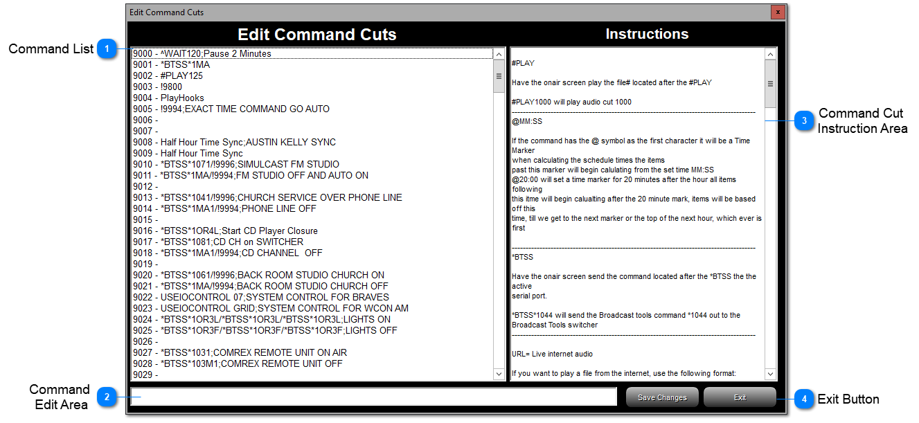 Edit Command Cuts