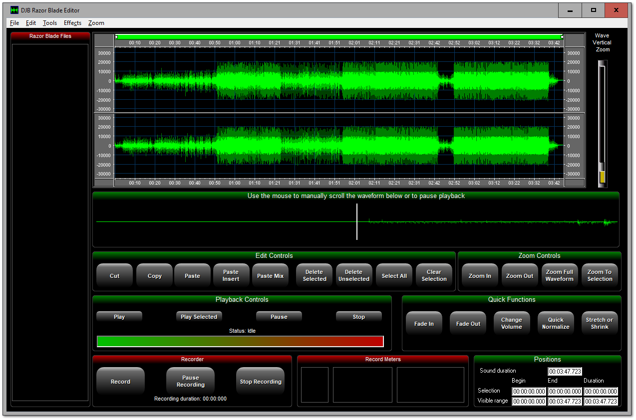 Razor Blade Editor