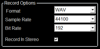 10. Recording Options