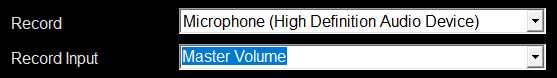 6. Record Input Settings