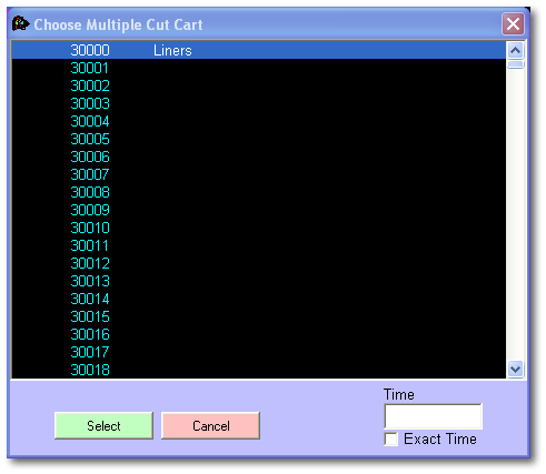 ......Choose Multiple Cut Cart