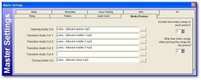 Master Settings - Hooks Promos
