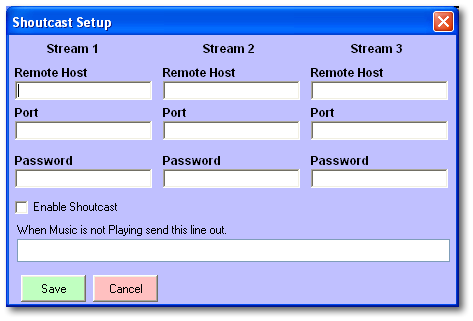 Shoutcast Setup