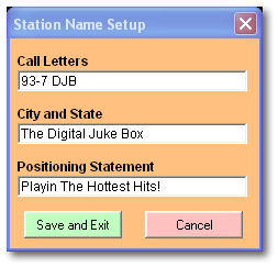 Station Name Setup