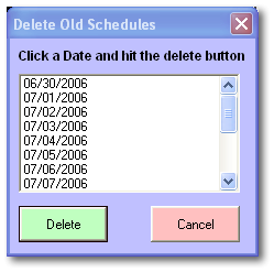 Delete Old Schedules