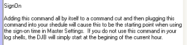 2. SignOn Command Instructions