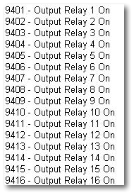 9400 Output Relay On Commands