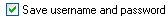 3. Save UserName and Password