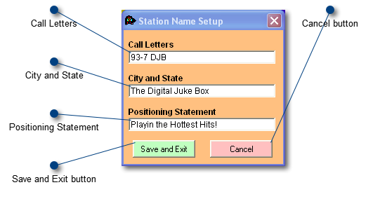 Station Name Setup