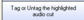 16. Tag / Untag this Audio Cut