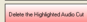 23. Delete an Audio Cut