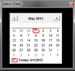 3. Select Start - End Date Calendar