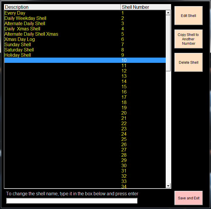 1. Hour Shell Editor Select Window