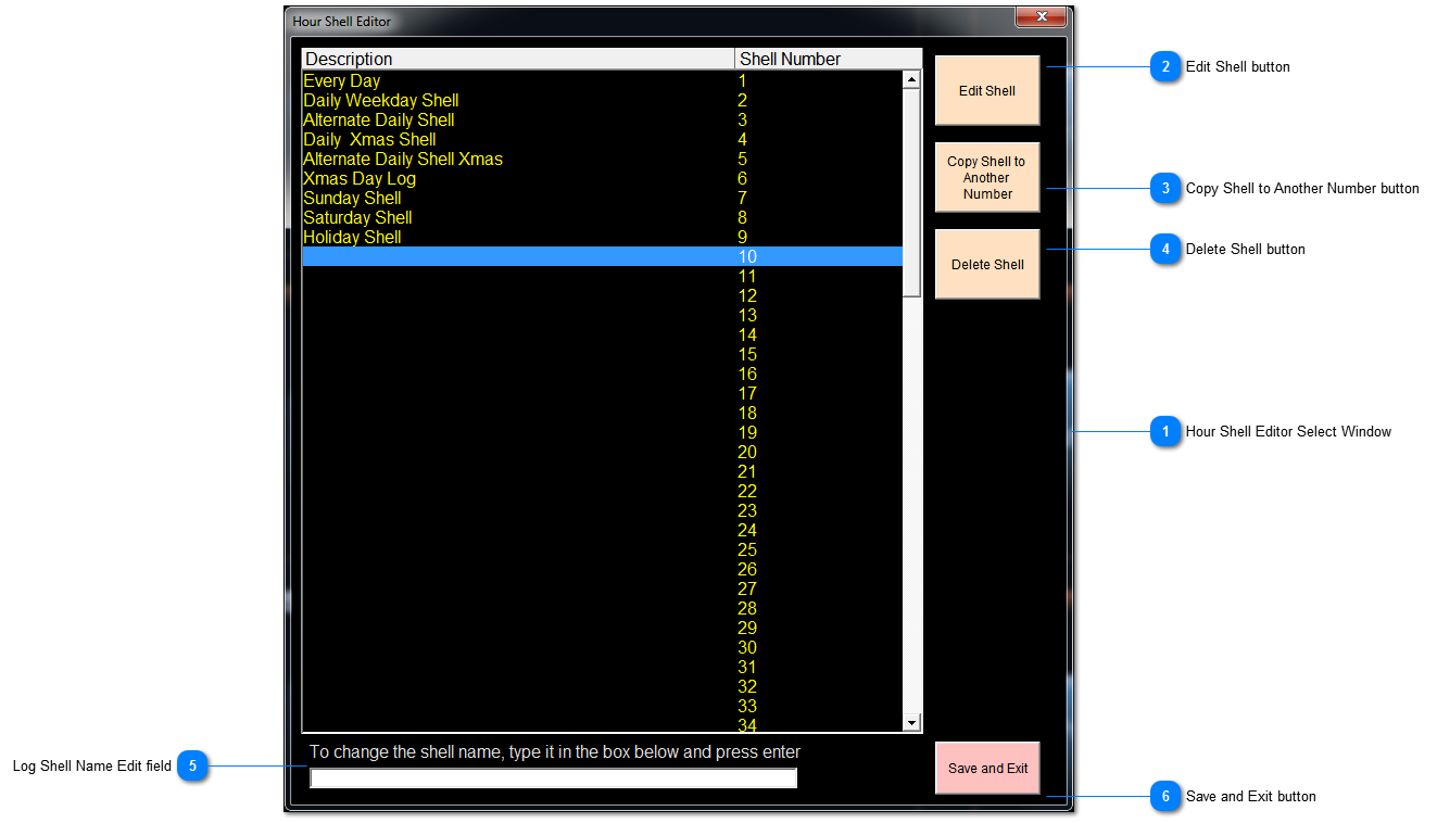 Hour Shell Editor