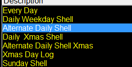 1. User Log Shell Select Window