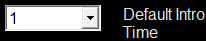 3. Default Intro