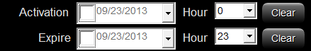 8. Activation / Expire Dates