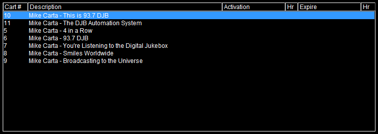 4. Cut List