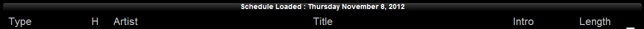 13. Schedule Title Bar