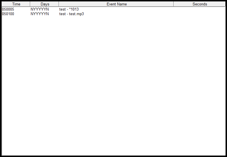 6. BGR Schedule List