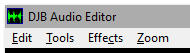 1. Application 
Menu Bar