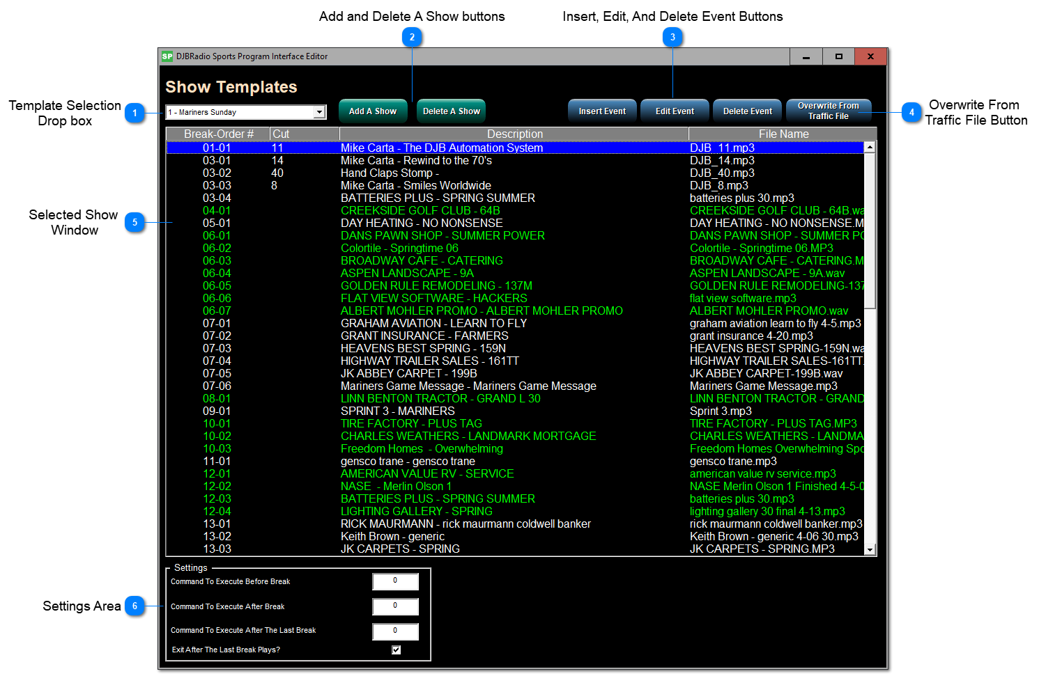 Sports Interface Editor