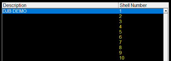 1. Shell List