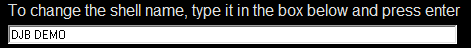 2. Shell Name/Rename Box