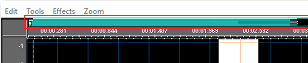 3. Zoom Bar Drag to Left to Enlarge the Waveform 